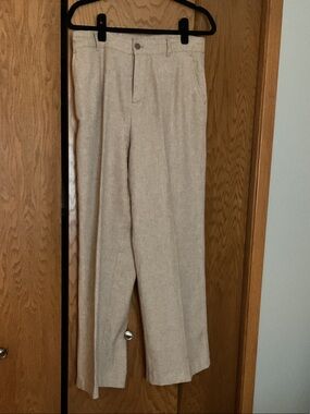 NIC+ZOE Light Beige Linen-Blend Chinos